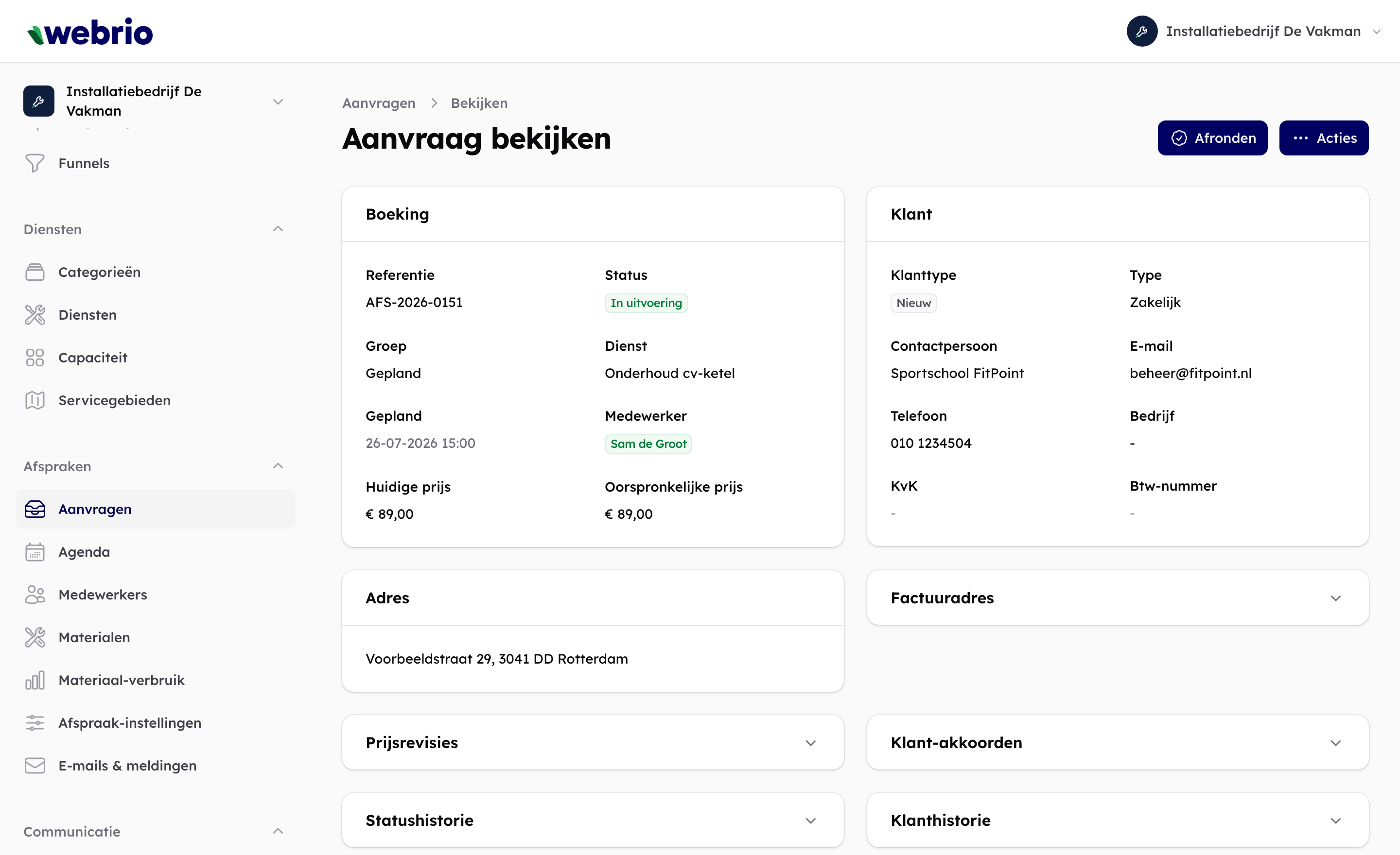 Webrio-dashboard: De opdracht van A tot Z