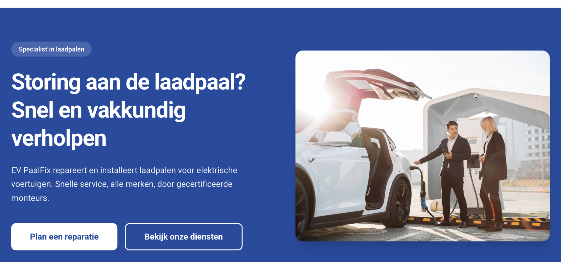 Voorbeeldsite: Laadpaalservice