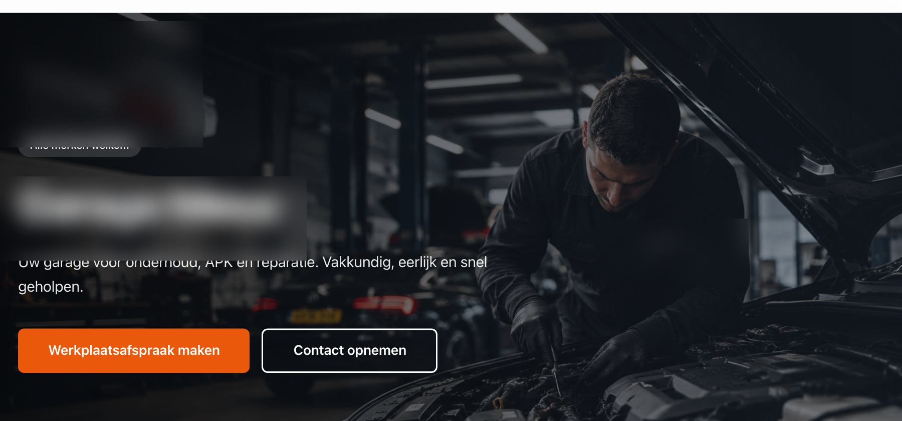 Voorbeeldsite: Autogarage