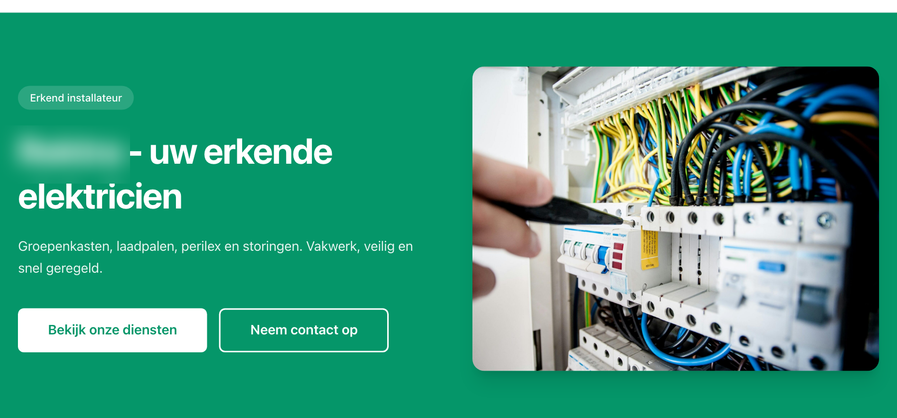 Voorbeeldsite: Elektricien